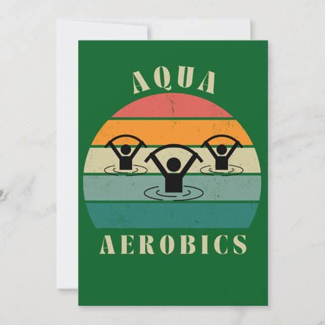 aerobics vatten aerobics julkort (Framsida)
