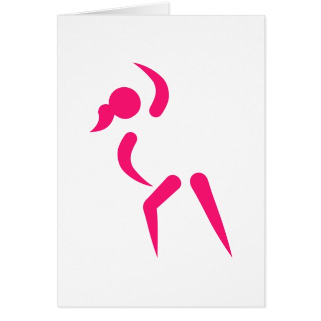 Aerobicslogotyp Hälsningskort (Framsidan)