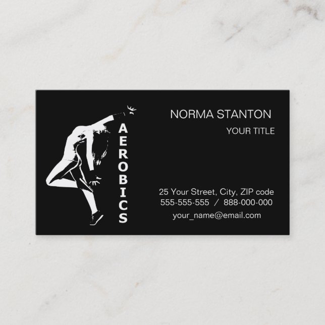 Aerobik Visitkort (Framsida)