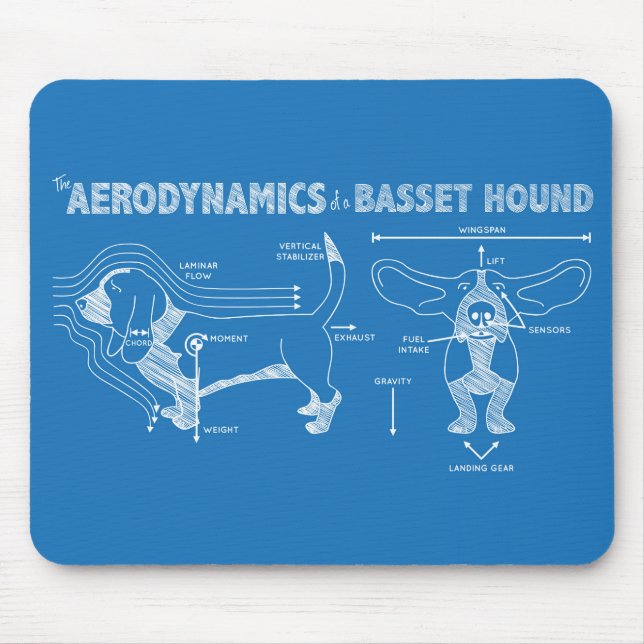 Aerodynamiken för ett Basset Hound Musmatta (Framsidan)