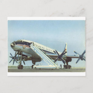 Aeroflot Tu 114 AIRLINER Vykort