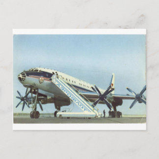 Aeroflot Tu 114 AIRLINER Vykort