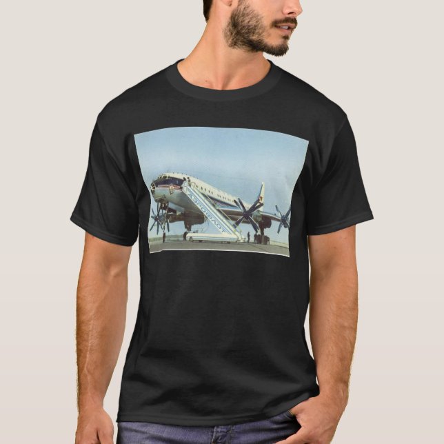 Aeroflot Tu 114 TRAFIKFLYGPLAN Tee (Framsida)