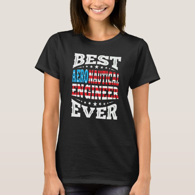 Aeronautical Ingenjör 4:e fjärde juli, Förenta sta T Shirt (Framsida)