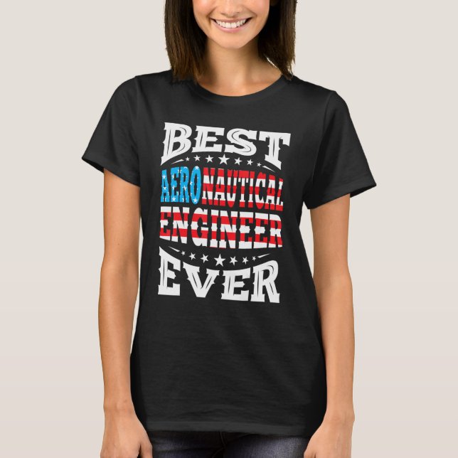 Aeronautical Ingenjör 4:e fjärde juli, Förenta sta T Shirt (Framsida)