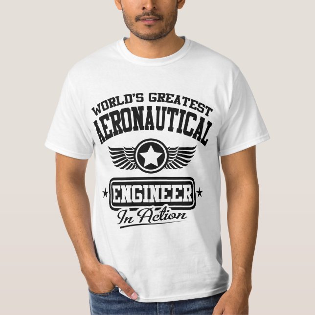 Aeronautical ingenjör för världsmästare i handling t shirt (Framsida)