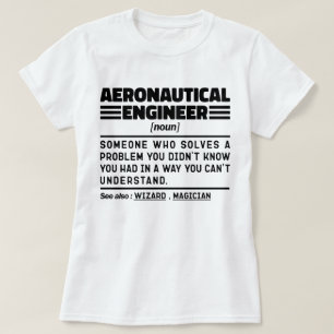 Aeronautical Ingenjör Noun Definition Funny Worker T Shirt