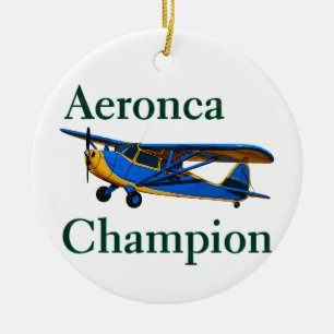 Aeronca Champion Julgransprydnad Keramik
