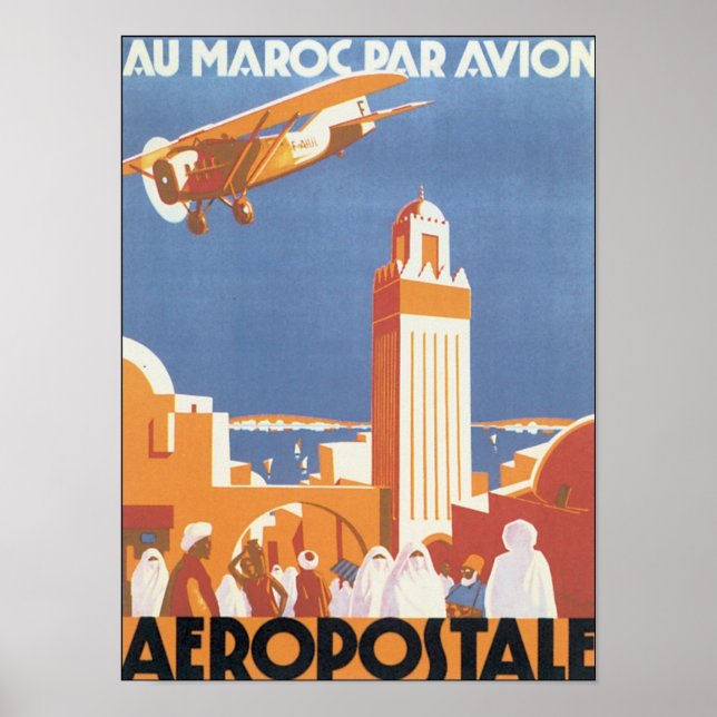 Aeropostale Au Maroc Par Avion Poster (Framsidan)