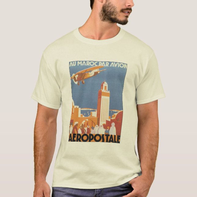 Aeropostale Au Maroc Par Avion T Shirt (Framsida)