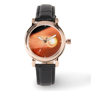 Aeroshell med bestående lutning mot marsmark armbandsur