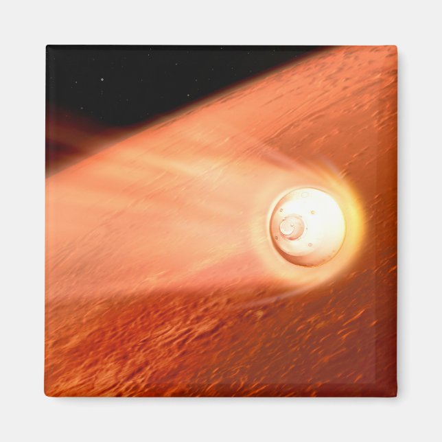 Aeroshell med bestående lutning mot marsmark magnet (Framsidan)