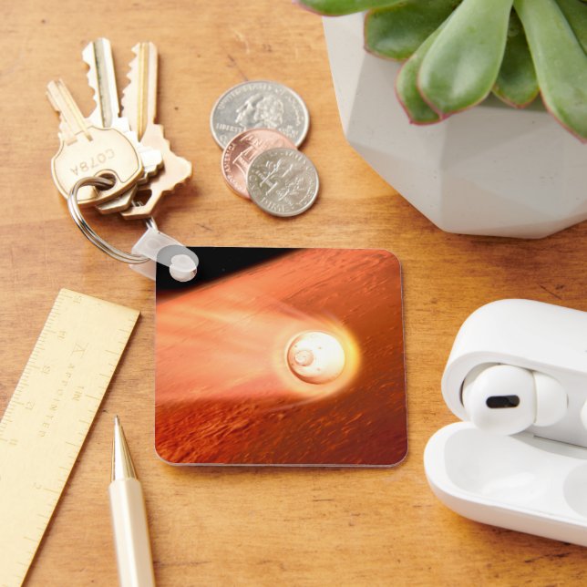 Aeroshell med bestående lutning mot marsmark nyckelring (Skrivbord)