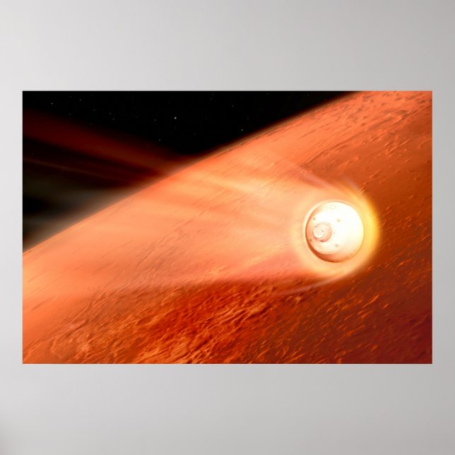 Aeroshell med bestående lutning mot marsmark poster (Framsidan)