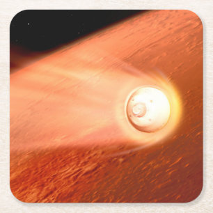 Aeroshell med bestående lutning mot marsmark underlägg papper kvadrat