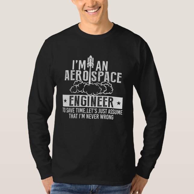 Aerospace Aircraft Mechanic Engineer Engineering T Shirt (Framsida)