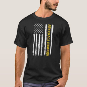 Aerospace Ingenjör American Flagga Engineering T Shirt