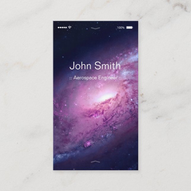 Aerospace Ingenjör - Anpassade Flat UI Stil Visitkort (Framsida)