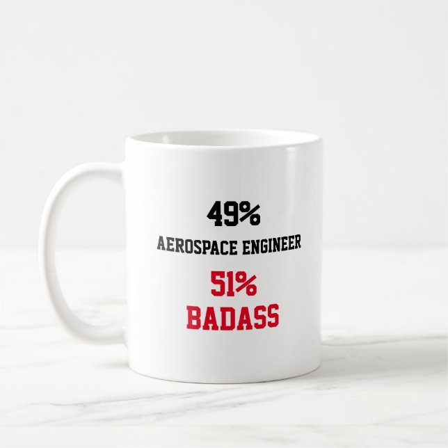Aerospace Ingenjör Badass Kaffemugg (Vänster)
