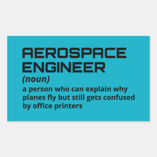 Aerospace Ingenjör - funny definition B-5 Rektangulärt Klistermärke
