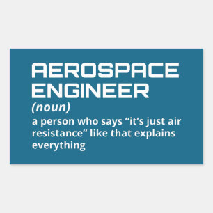 Aerospace Ingenjör - Funny Definition W-4 Rektangulärt Klistermärke