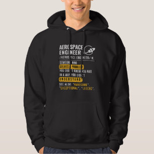 Aerospace Ingenjör Noun Funny Hoodie