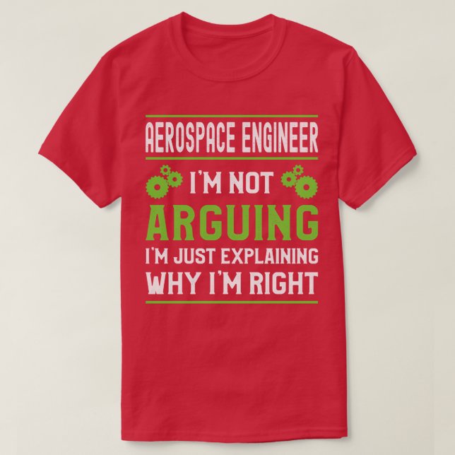 Aerospace Ingenjör T Shirt (Design framsida)
