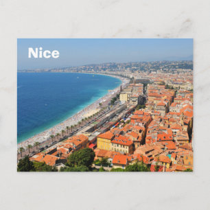 Aerus view of Fransk Riviera in Nice, Frankrike Vykort