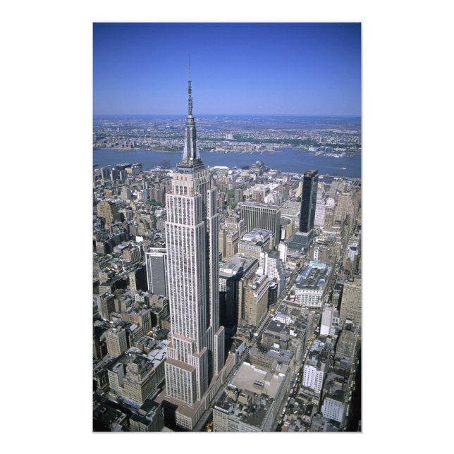 Aerus view of the Empire state Byggnad and Fototryck (Framsidan)