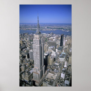 Aerus view of the Empire state Byggnad and Poster