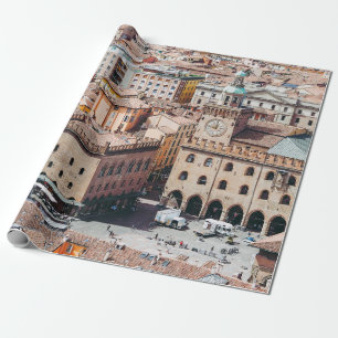 Aervy över Piazza Maggiore-kvadraten och San Petr Presentpapper
