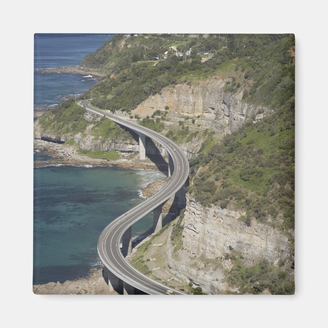 Aervy över Sea Cliff Bridge nära Wollongong. Magnet (Framsidan)