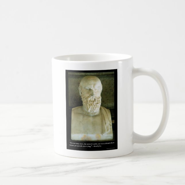 Aeschylus "Ordspråk Säger" Citat presenter T-shirt Kaffemugg (Höger)