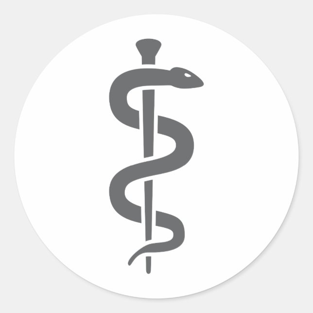 aesculap runt klistermärke (Framsida)