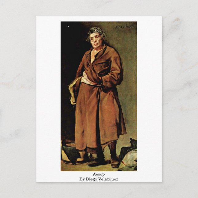 Aesop av Diego Velazquez Vykort (Framsida)