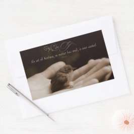 Aesop Inspirational Quote "Act of Kindness" Rektangulärt Klistermärke