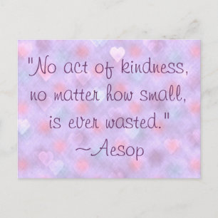 Aesop Kindness Postcard Vykort
