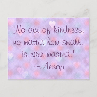 Aesop Kindness Postcard Vykort