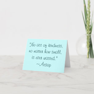 Aesop vänlighetcitationstecken Notecard Kort