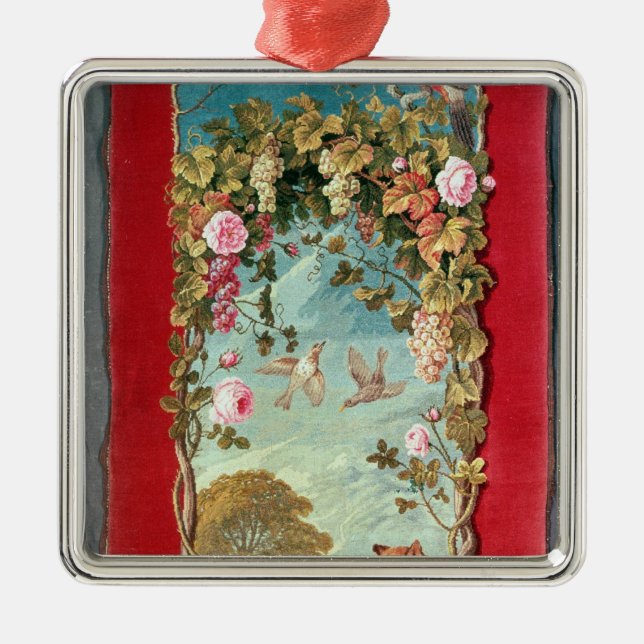 Aesops fabel räven och druvorna julgransprydnad metall (Framsidan)