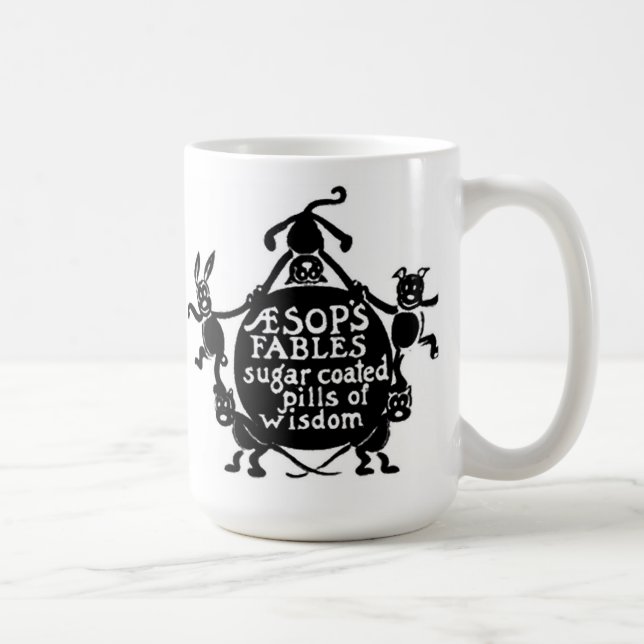 Aesops Fables Frontispiece Kaffemugg (Höger)