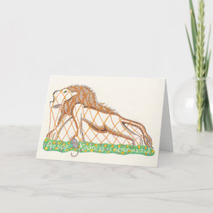 Aesops mus och det Lejona Notecard Kort