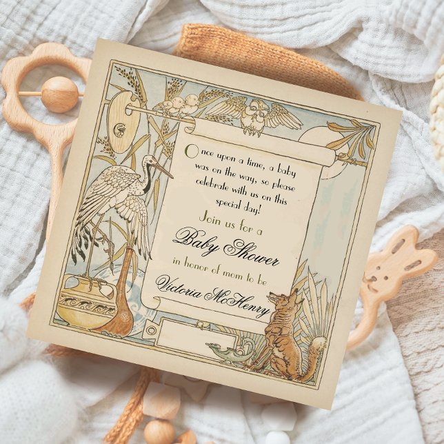 Aesops storybook Baby Shower-inbjudningar Inbjudningar (Skapare uppladdad)