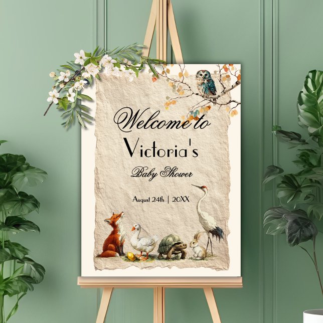 Aesop's Storybook Characters Baby Shower Poster (Skapare uppladdad)