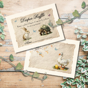 Aesops storybook Diaper Raffle-kort Visitkort