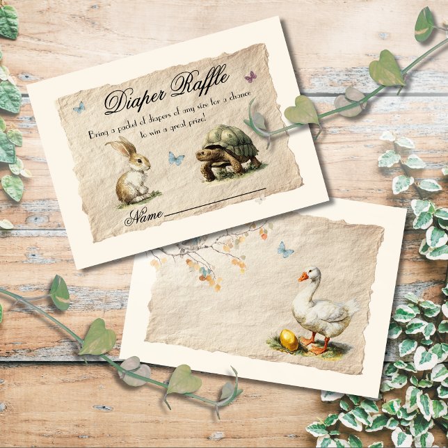 Aesops storybook Diaper Raffle-kort Visitkort (Skapare uppladdad)