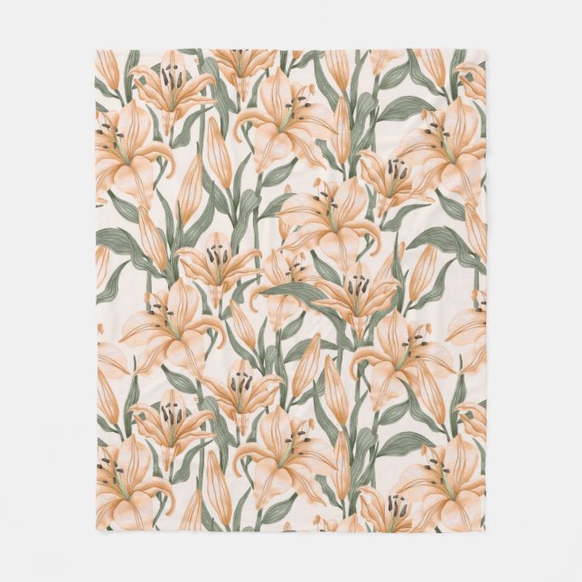 Aestesisk blommigt fleecefilt (Framsidan)