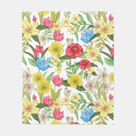 Aestesisk blommigt fleecefilt