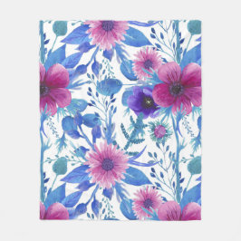 Aestesisk blommigt fleecefilt