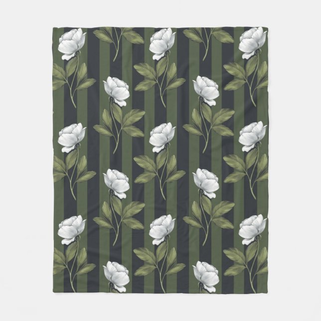 Aestesisk blommigt fleecefilt (Framsidan)